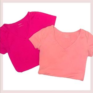 MOTHERHOOD MATERNITY PINK BUNDLE - SET OF 2 MATERNITY T-SHIRTS